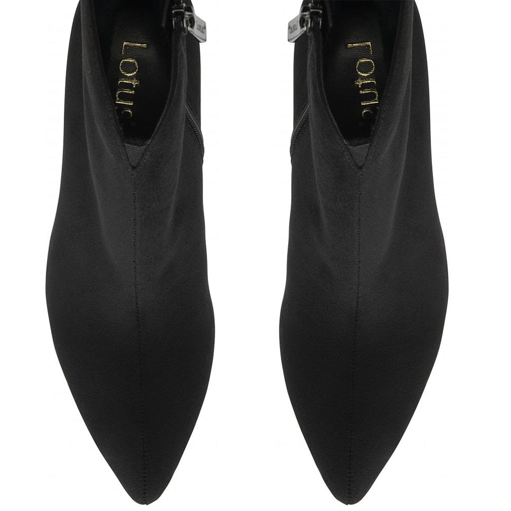 Lotus Lori Pointed Toe Ankle Boots (Size 7) - Black