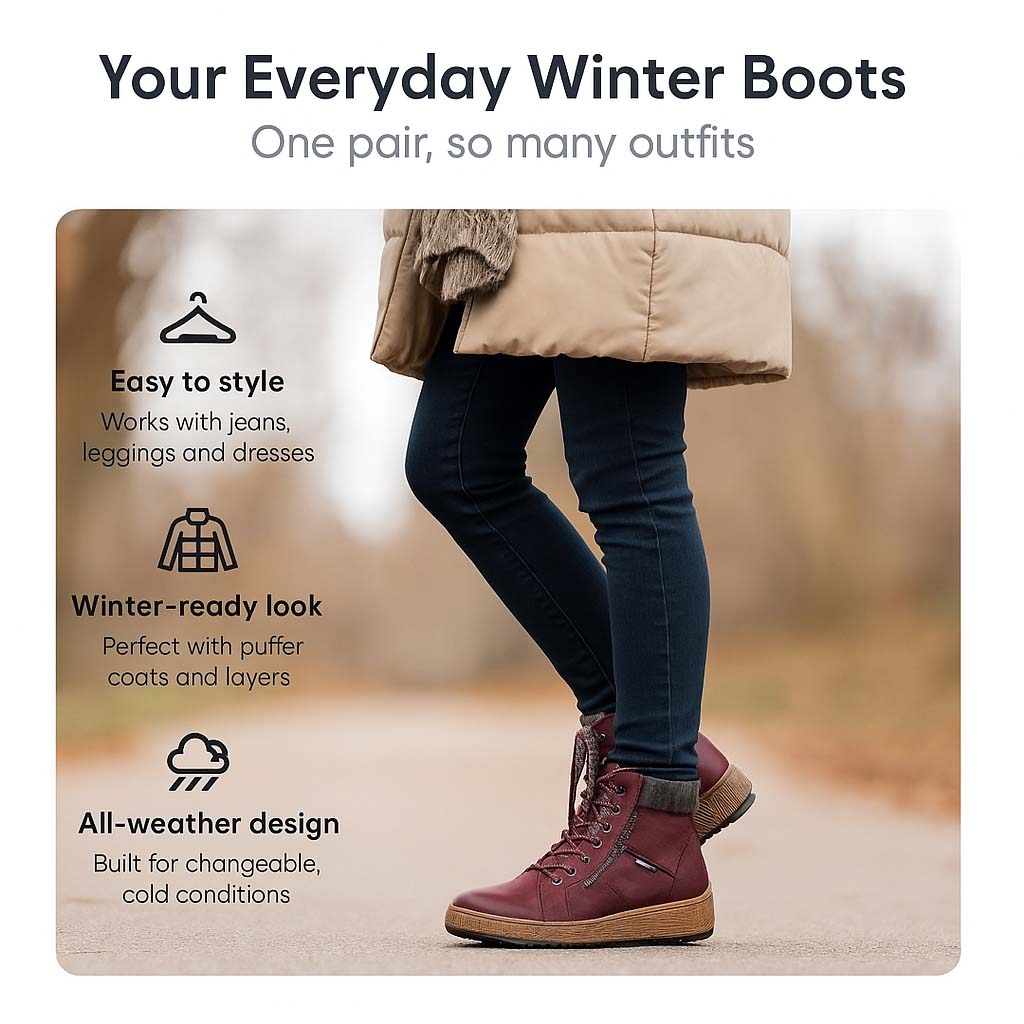 Lotus Women's Burgundy Penrithe Ankle Boots V32514698 3