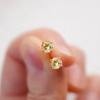 Royal Bali Collection - D'Joy Citrine Solitaire Earring with Screw Back in 18K Vermeil Yellow Gold Plated Sterling Silver_8305370_4