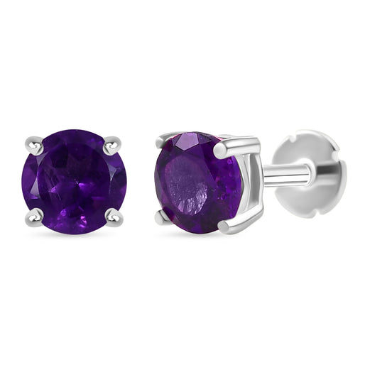 D'Joy - Fissure Filled Blue Sapphire Stud Earring with Screw Back in 18K Vermeil Yellow Gold Plated Sterling Silver 1.51 Ct.
