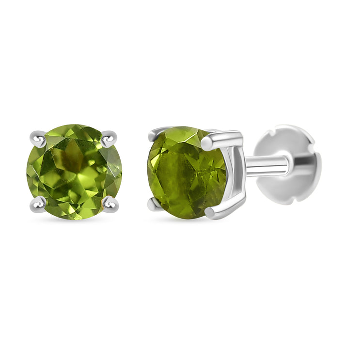 Poke Free Ruby (5mm) July Birthstone Solitaire Stud Earring in 18K Vermeil Yellow Gold Plated Sterling Silver 8305366 1