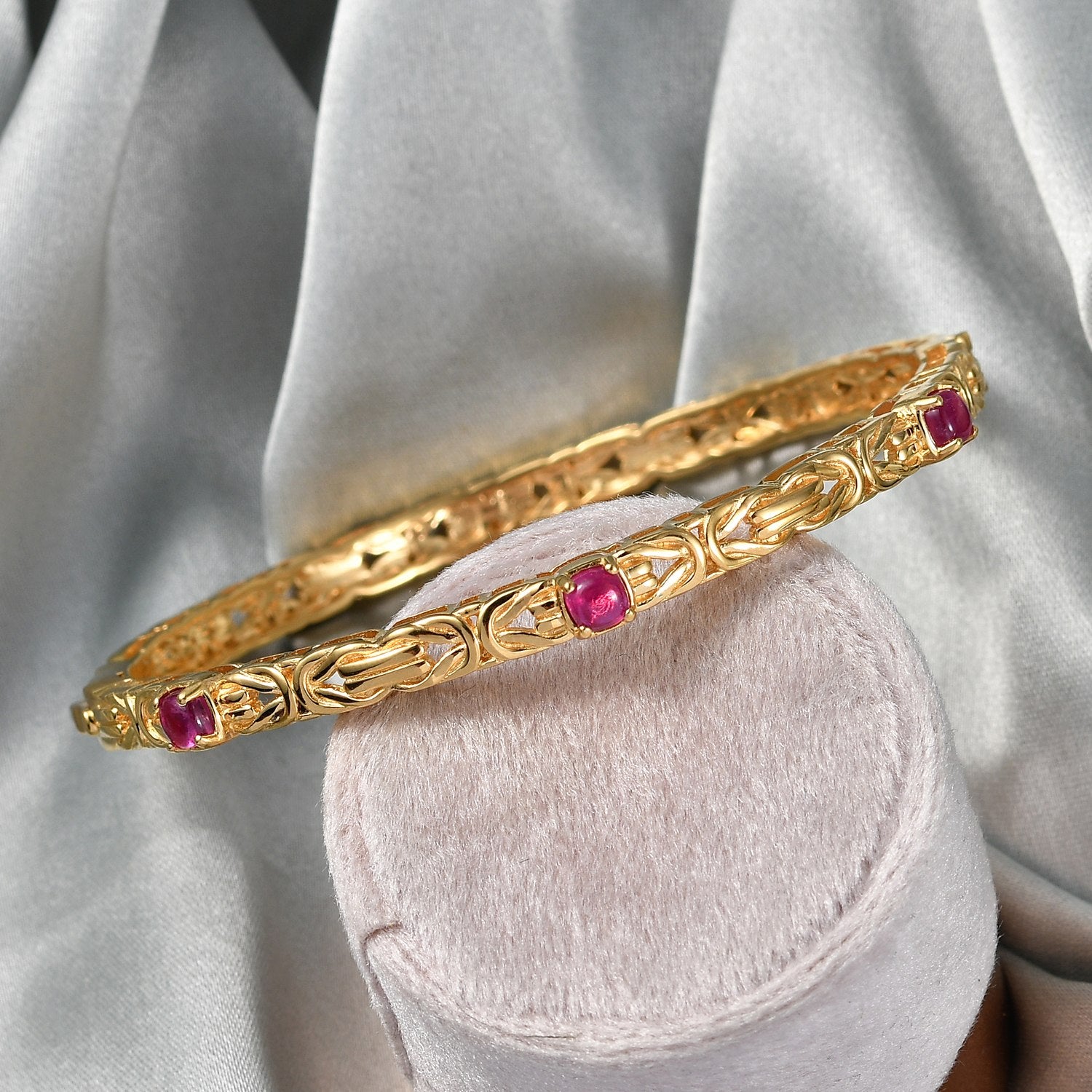 EverTrue African Ruby Full Bangle Pure Yellow Brass  1.740  Ct. 8305697 1