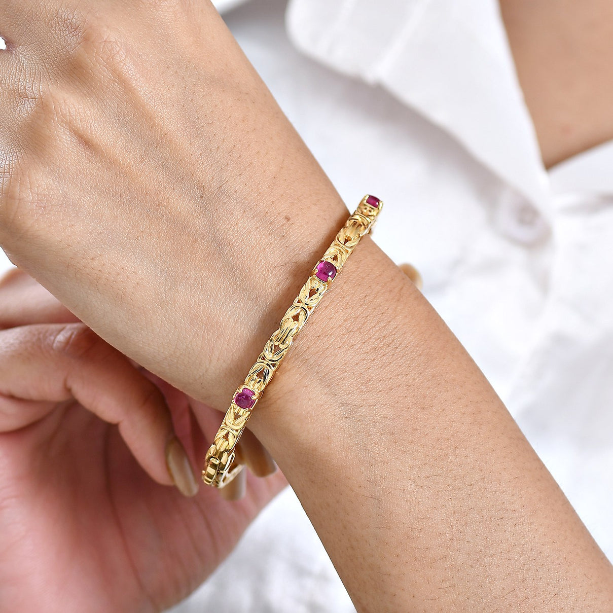 EverTrue African Ruby Full Bangle Pure Yellow Brass  1.740  Ct. 8305697 2