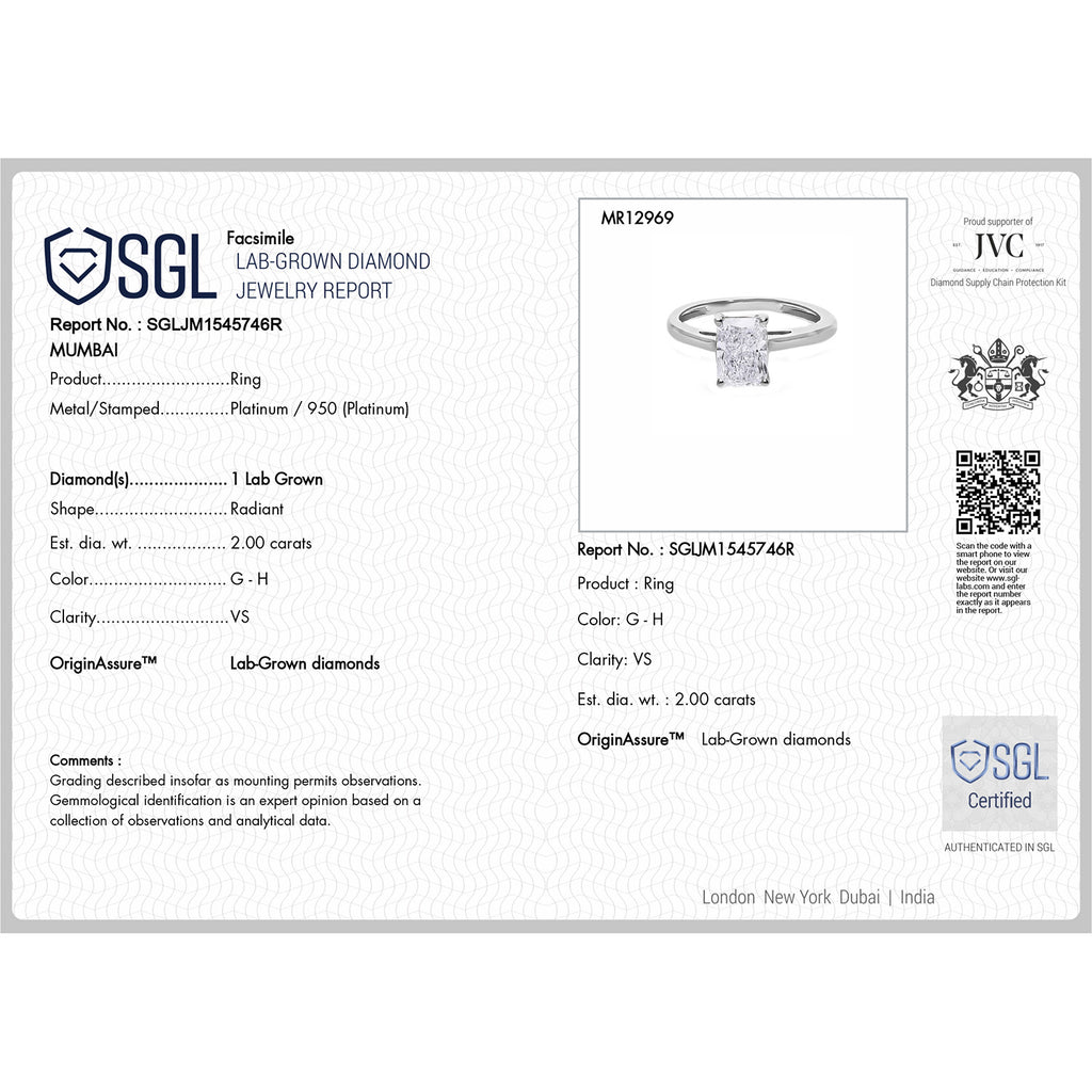 950 Platinum VS Lab Grown Diamond GH, VS Ring, Platinum Wt.4.5 Gms  2.030  Ct._8305996_4