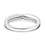 Moissanite Ring in Tension Setting Platinum Overlay Sterling Silver_8306004_4