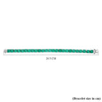 D'Joy Emeraldine Triplet Quartz Line Bracelet (Size 7.5)  in Rhodium Overlay Sterling Silver 39.58 Ct, Silver Wt. 16.00 Gms._8306129_4