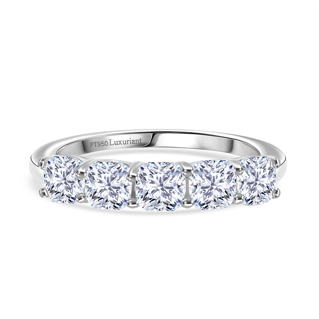 Luxuriant 950 Platinum SGL Certified (VS/EF) Cushion Cut Lab Grown Diamond Ring 2.00 Ct. Platinum Wt 4.01 Gms_8306321