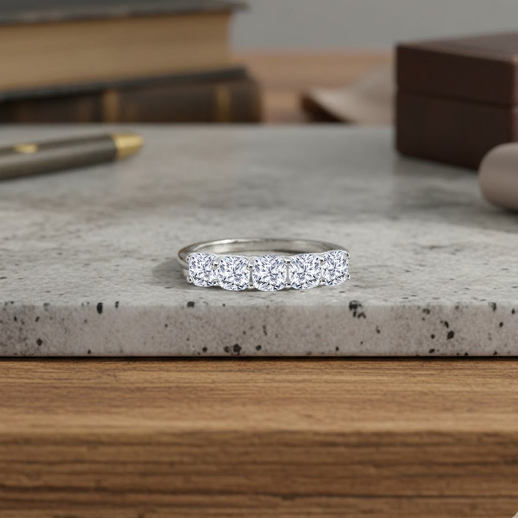 Luxuriant 950 Platinum SGL Certified (VS/EF) Cushion Cut Lab Grown Diamond Ring 2.00 Ct. Platinum Wt 4.01 Gms_8306321_1