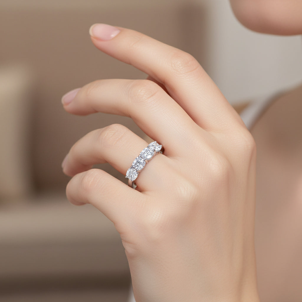 Luxuriant 950 Platinum SGL Certified (VS/EF) Cushion Cut Lab Grown Diamond Ring 2.00 Ct. Platinum Wt 4.01 Gms_8306321_2