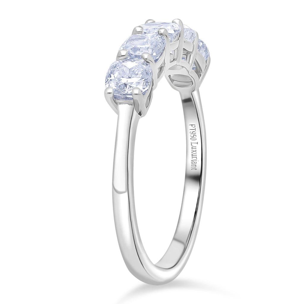 Luxuriant 950 Platinum SGL Certified (VS/EF) Cushion Cut Lab Grown Diamond Ring 2.00 Ct. Platinum Wt 4.01 Gms_8306321_3