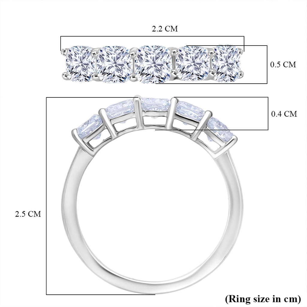 Luxuriant 950 Platinum SGL Certified (VS/EF) Cushion Cut Lab Grown Diamond Ring 2.00 Ct. Platinum Wt 4.01 Gms_8306321_5