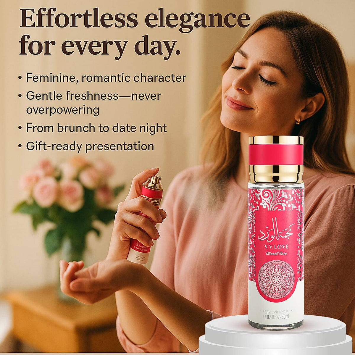 Laurelle Eternal Rose Fragrance Mist 250ml | Strawberry, Vanilla &amp; Amber 8306410 2