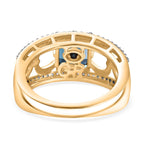 GP - Snaffle Collection Marambaia London Blue Topaz, Blue Sapphire & White Zircon Ring in 18K Vermeil Yellow Gold Plated Sterling Silver 3.57 Ct._8307819_5