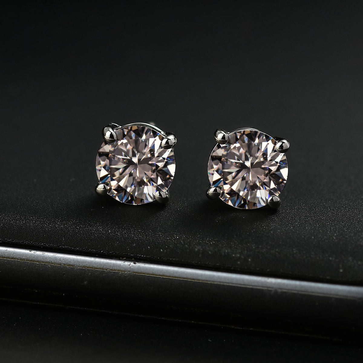 LUXURIANT 2 Ct. Lab Grown Diamond Solitaire Earrings in 950 Platinum, SGL Certified 8307856 1