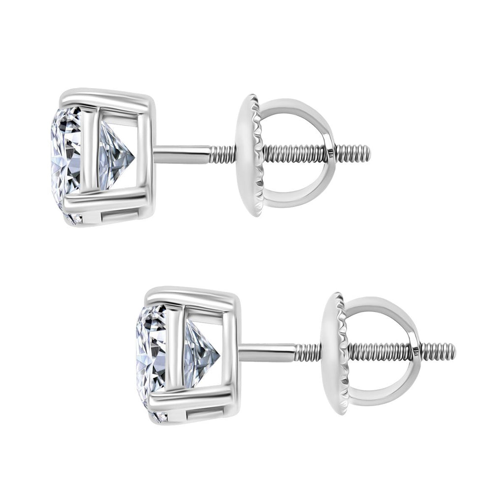 Luxuriant 950 Platinum SGL Certified Lab Grown Diamond (VS/EF) Solitaire Stud Earring with Screw Back 2.00 Ct, Platinum Wt. 2.60 Gms._8307856_4