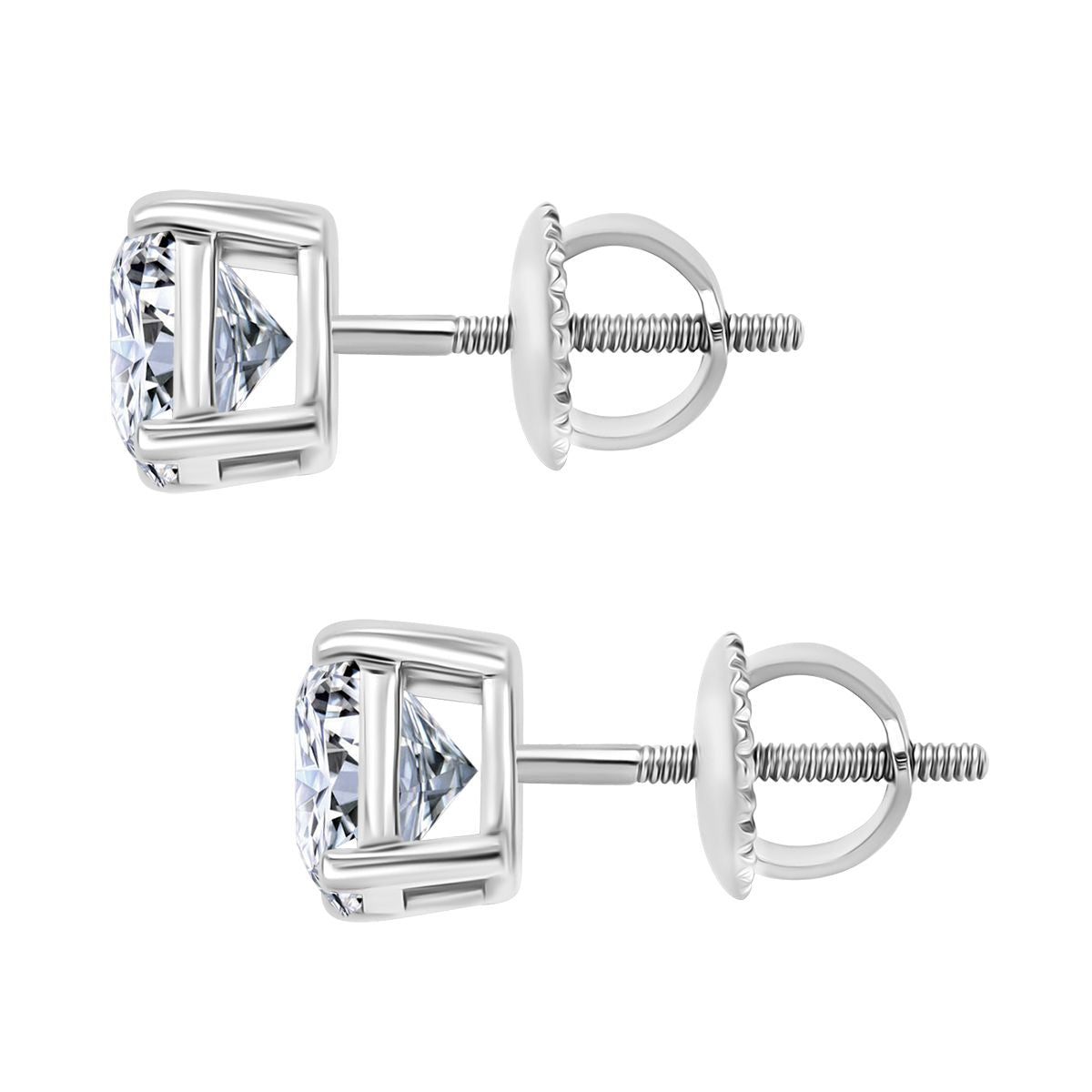 LUXURIANT 2 Ct. Lab Grown Diamond Solitaire Earrings in 950 Platinum, SGL Certified 8307856 4