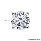 Luxuriant 950 Platinum SGL Certified Lab Grown Diamond (VS/EF) Solitaire Stud Earring with Screw Back 2.00 Ct, Platinum Wt. 2.60 Gms._8307856_5