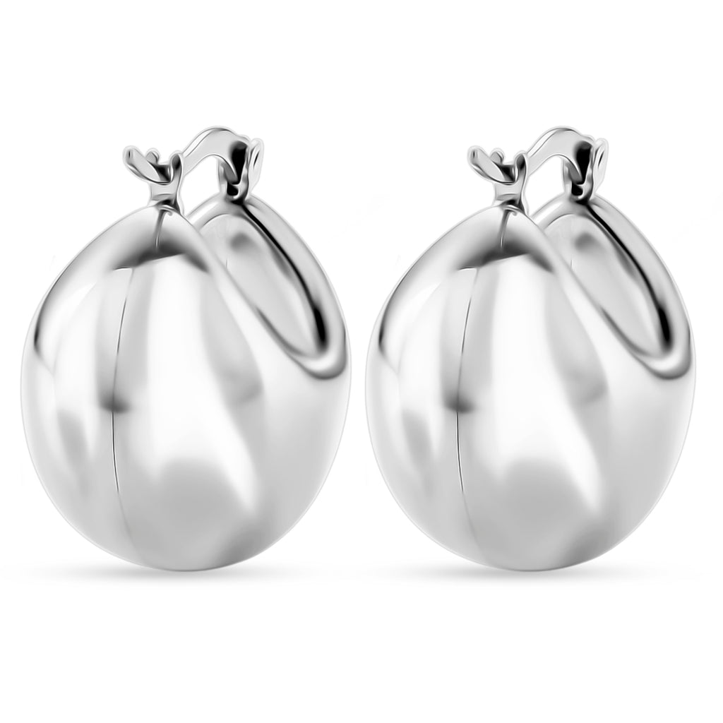 Designer Inspired-Half Hoop Earring with Clasp_8308620_4