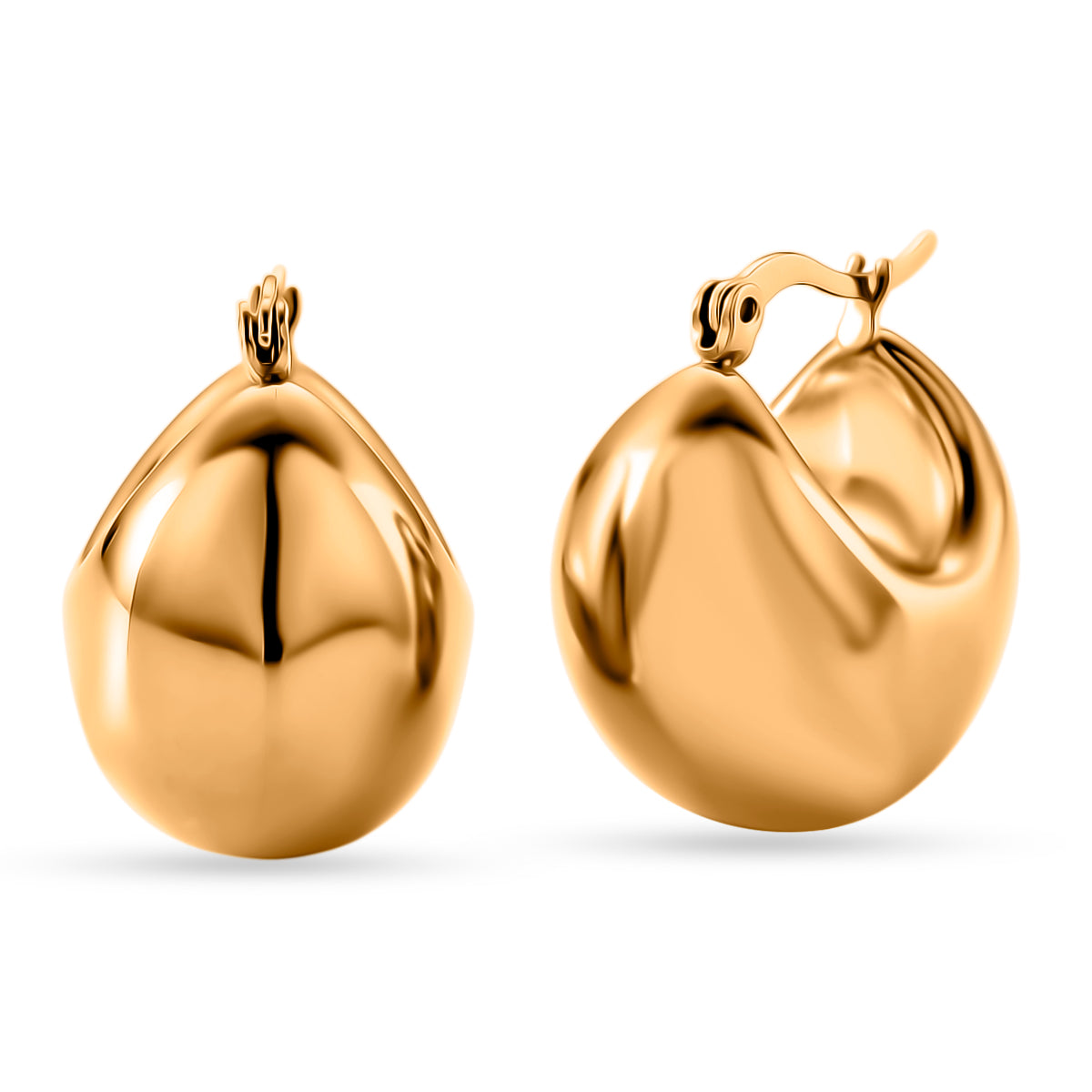 Designer Inspired-Half Hoop Earring with Clasp 8308622 0