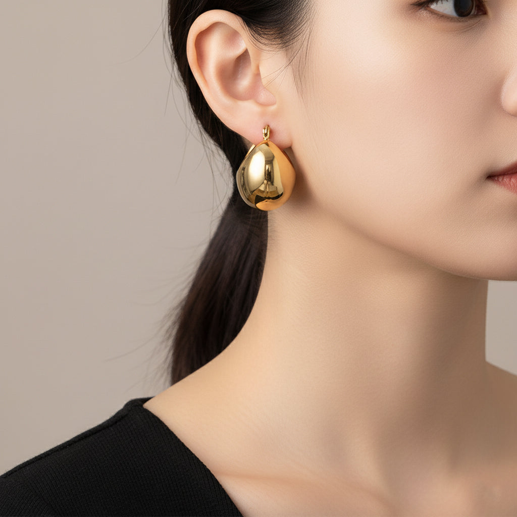 Designer Inspired-Half Hoop Earring with Clasp 8308622 2