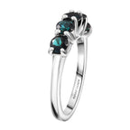 Rhapsody 950 Platinum AAAA Mutuca Indicolite & Natural White Diamond (VS/E-F) 5 Stone Ring 1.20 Ct, Platinum Wt. 5.03 Gms._8310275_3