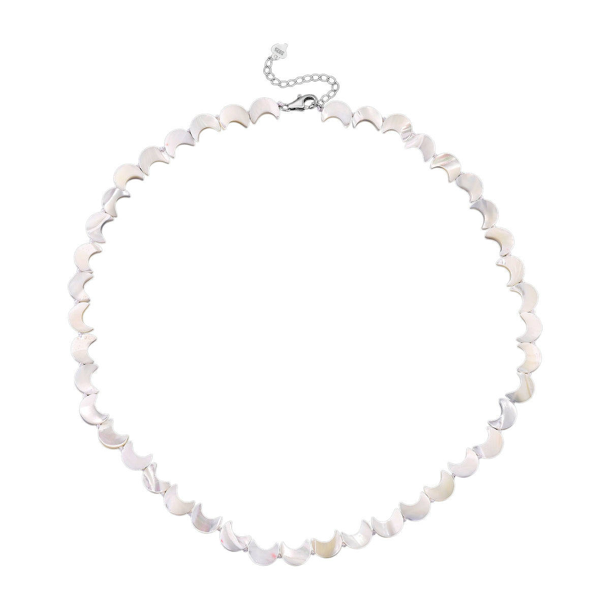 D'Joy White Mother Of Pearl Beads Necklace in Rhodium OverlaySterling Silver  80.000  Ct. V32527630 3