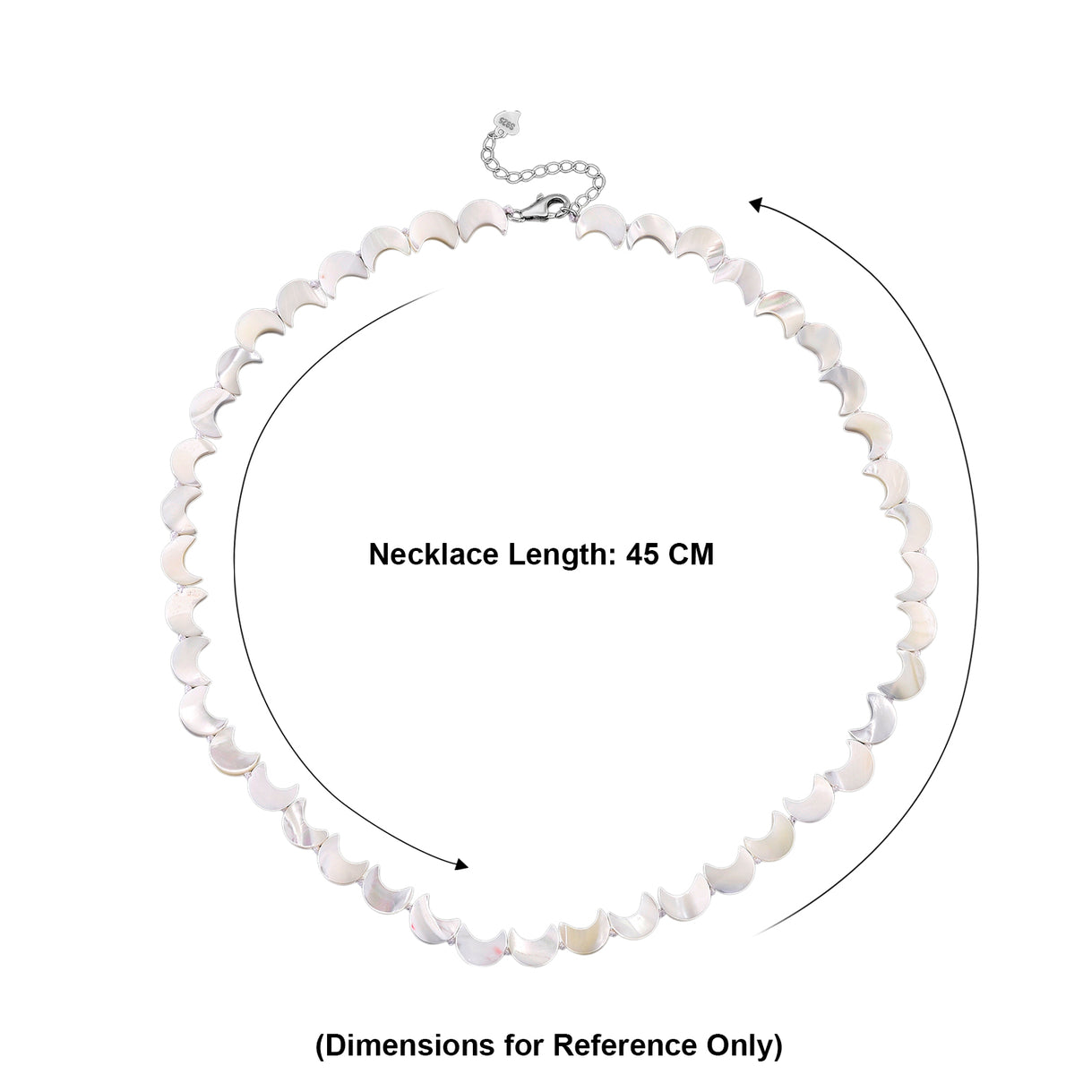 D'Joy White Mother Of Pearl Beads Necklace in Rhodium OverlaySterling Silver  80.000  Ct. V32527630 5