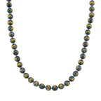 Natural Type A Olmec Jadeite Jade Engraved Necklace (Size - 20) with Gold Overlay Sterling Silver Magnetic Clasp 510.00 Ct._8311153