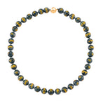 Natural Type A Olmec Jadeite Jade Engraved Necklace (Size - 20) with Gold Overlay Sterling Silver Magnetic Clasp 510.00 Ct._8311153_3