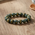 20th Anniversary Special -  Natural Type A Jadeite Jade Dragon Engraved Bracelet 250.00 Ct._8311303_2