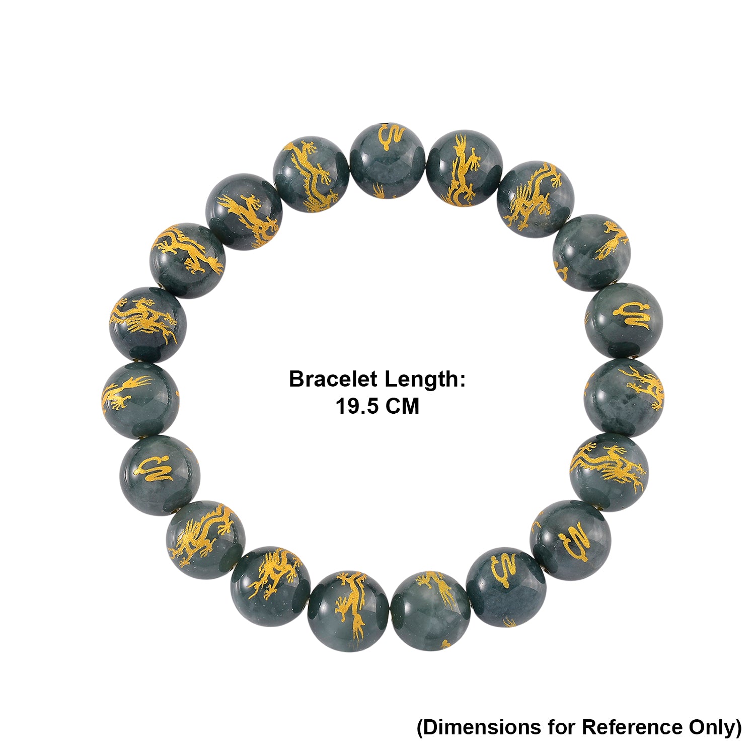 20th Anniversary Special -  Natural Type A Jadeite Jade Dragon Engraved Bracelet 250.00 Ct. 8311303 4