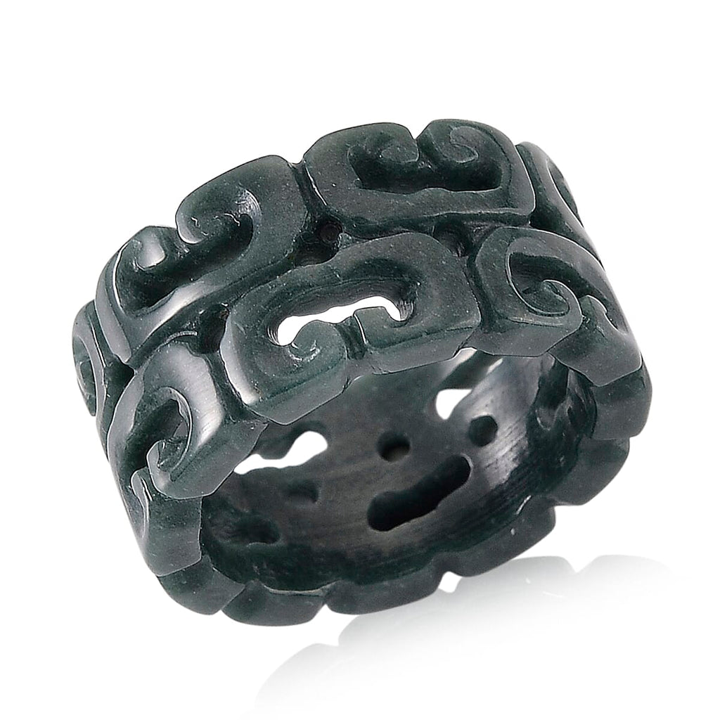Natural Type A Jadeite Hand Carved Ring 30.00 Ct._8311449