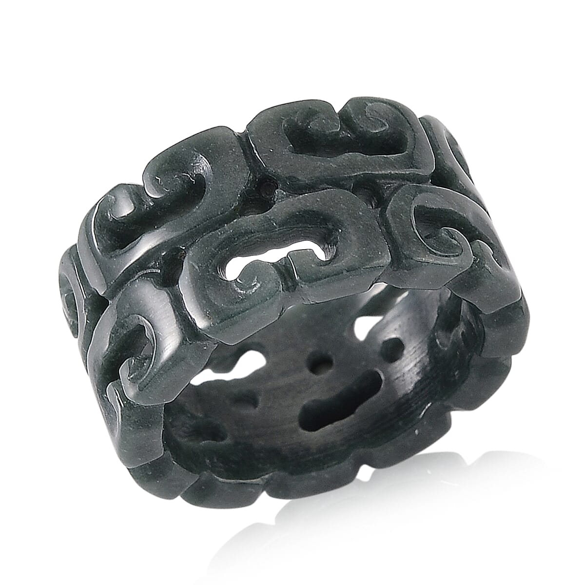 Natural Type A Jadeite Hand Carved Ring 30.00 Ct. V32535247 0