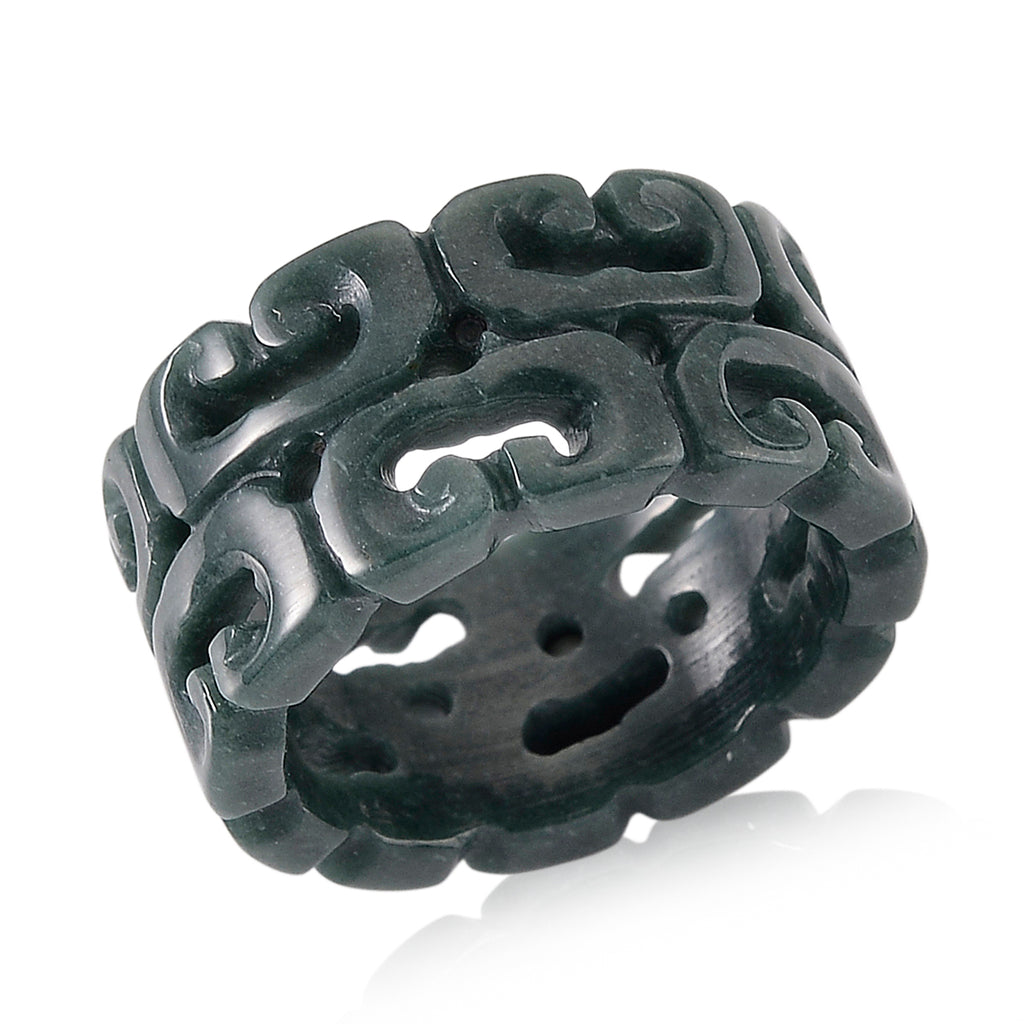 Natural Type A Jadeite Hand Carved Ring 30.00 Ct._8311450