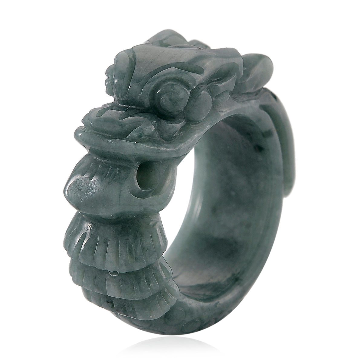 Natural Type A Jadeite Dragon Ring 45.00 Ct. V32491928 4