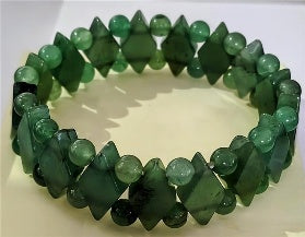 Natural Green Aventurine Beads Stretchable Bracelet (size - 7) 150.00 Ct. 8311711 0