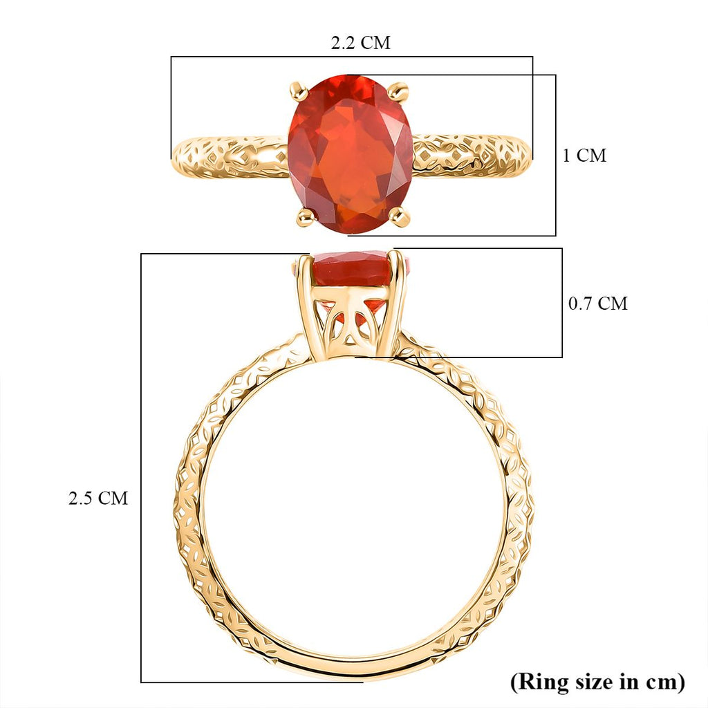 9K Yellow Gold AAAA Salamanca Fire Opal Mirage Ring 1.15 Ct._8311842_5
