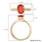 9K Yellow Gold AAAA Salamanca Fire Opal Mirage Ring 1.15 Ct._8311842_5
