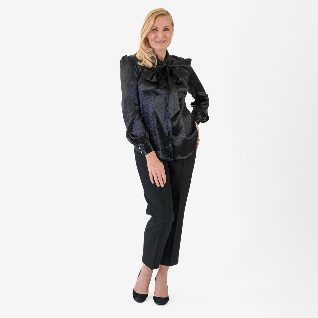 Best Seller Marina Kaneva Bow Tie Top (Size 10) - Black_8311923