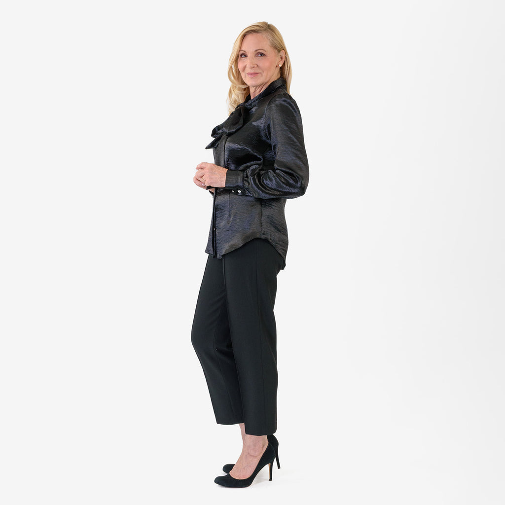 Best Seller Marina Kaneva Bow Tie Top (Size 10) - Black_8311923_2