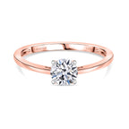 Luxuriant Lab Grown Diamond Solitaire Ring in 18K RG VermeilSterling Silver  0.500  Ct._8312171