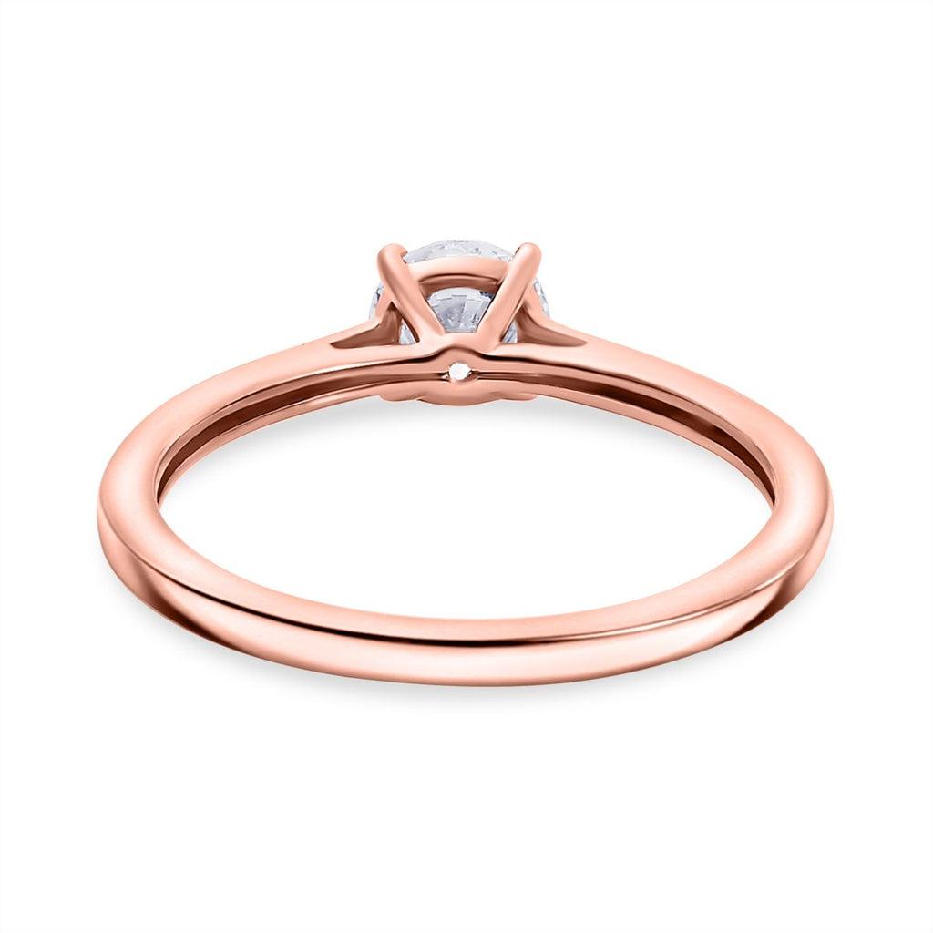 Luxuriant Lab Grown Diamond Solitaire Ring in 18K RG VermeilSterling Silver  0.500  Ct._8312171_4
