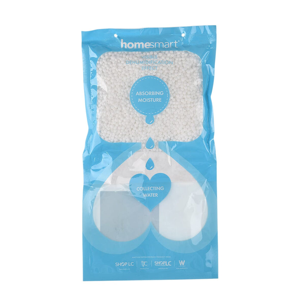 Home Smart 10-Pack Hanging Dehumidifier Bags - 220g Moisture Absorbers for Wardrobes and Cupboards, Fragrance-Free Calcium Chloride Wardrobe Drier - Blue & White