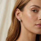 9K Yellow & White Gold Star Earring with Push Back_8312994_1