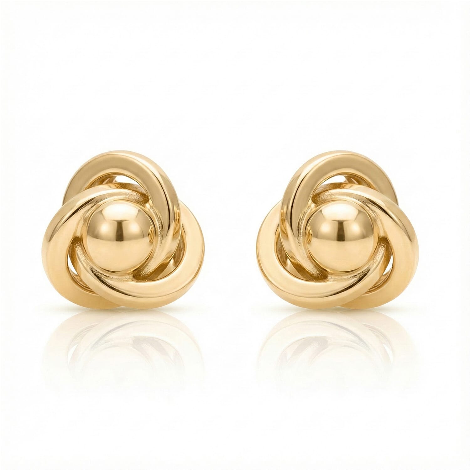 Hatton Garden CloseOut - 9K Yellow Gold Knot Earring with Push Back 8312998 0