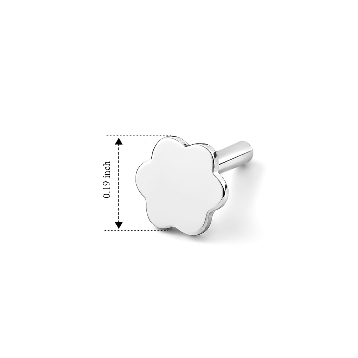 Sterling Silver Flower Screw Back 8313353 5