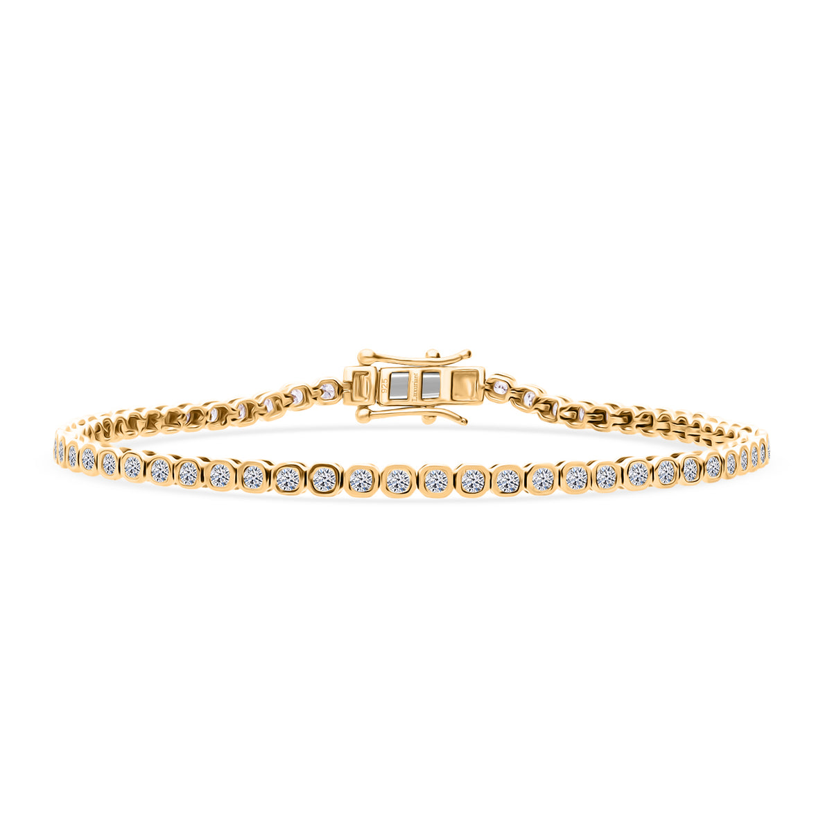 Luxuriant  2 Ct. Lab Grown Diamond SI/GH Tennis Bracelet (Size 7.50) in 18K Vermeil Yellow Gold Plated Sterling Silver 8313800 0