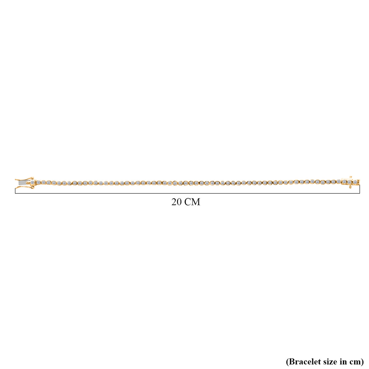 Luxuriant  2 Ct. Lab Grown Diamond SI/GH Tennis Bracelet (Size 7.50) in 18K Vermeil Yellow Gold Plated Sterling Silver 8313800 5