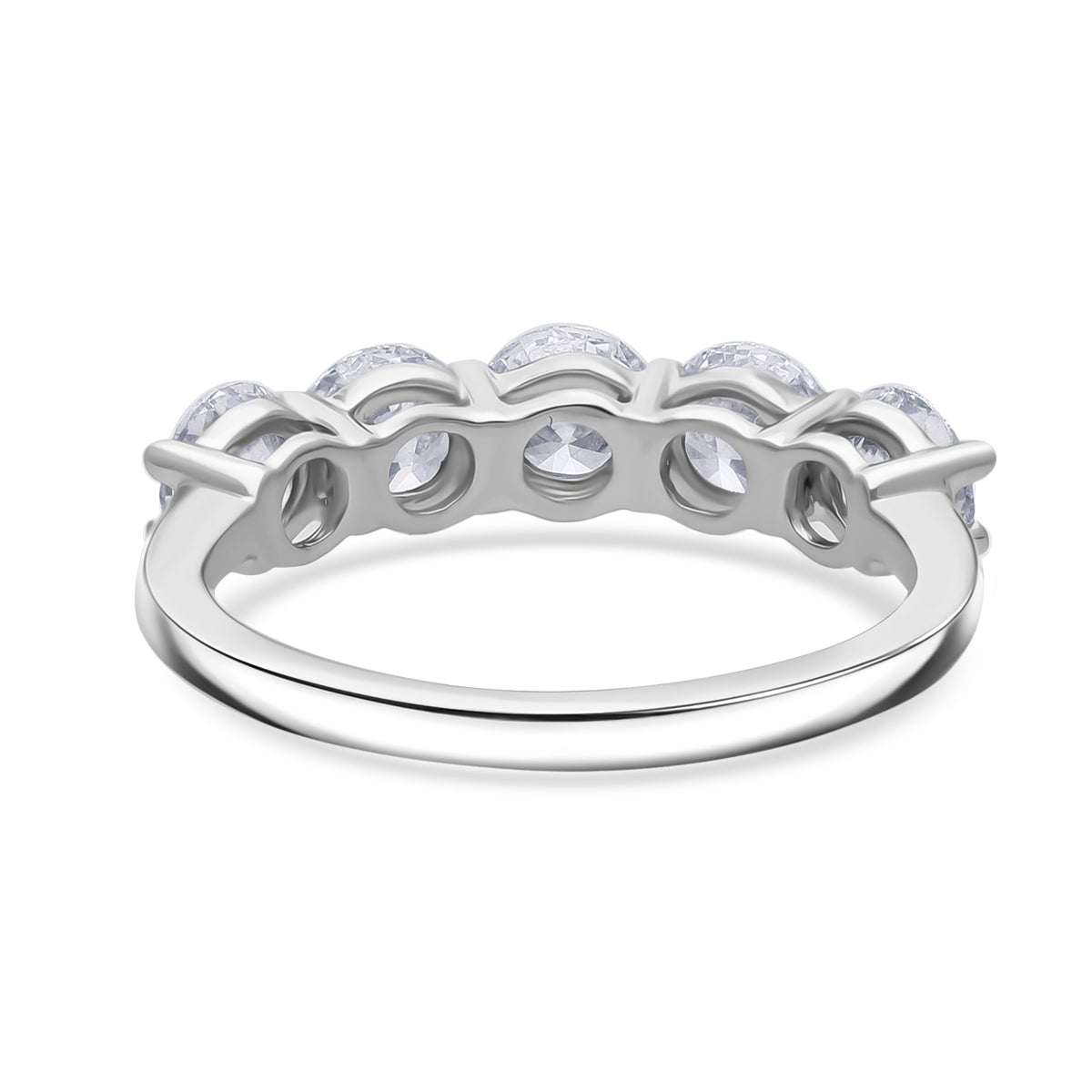 LUXURIANT 2 Ct. Lab Grown Diamond 5 Stone Ring in 950 Platinum, SGL Certified V32569739 4