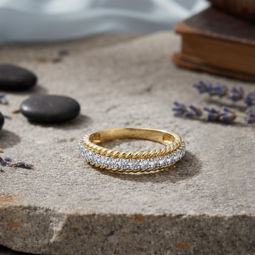 Luxuriant Lab Grown Diamond (SI/GH) Ring in 18K Vermeil Yellow Gold Plated Sterling Silver 0.51 Ct._8314080_1
